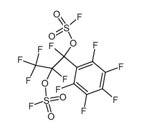 Fluorosulfuric acid, 1,2-difluoro-1-(pentafluorophenyl)-2-(trifluoromethyl)-1,2-ethanediyl ester (9CI) 结构式