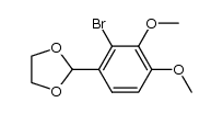 2-(2-溴-3,4-二甲氧基苯基)-1,3-二氧戊环 结构式