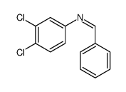 3,4-二氯-N-(苯亚甲基)苯胺 结构式