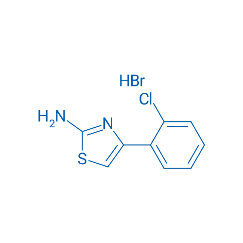 4-(2-氯苯基)噻唑-2-胺氢溴酸盐 结构式