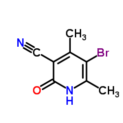 5-溴-3-氰基-2-羟基-4,6-二甲基吡啶 结构式