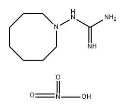 N-(六氢-1(2H)-氮杂环辛基)胍硝酸盐(1:1) 结构式