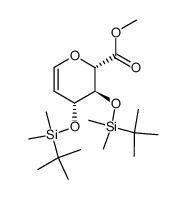 methyl (3,4-di-O-t-butyldimethylsilyl-D-glucuronate)glycal 结构式