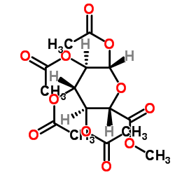 1,2,3,4-四-O-乙酰基-β-D-葡萄糖醛酸甲酯 结构式