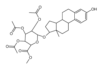 17β-雌二醇17-(2,3,4-三-O-乙酰基-β-D-葡糖醛酸甲酯) 结构式