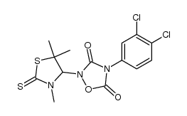 4-(3,4-二氯苯基)-2-(3,5,5-三甲基-2-硫代噻唑烷-4-基)-1,2,4-恶二唑烷-3,5-二酮 结构式