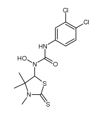 3-(3,4-二氯苯基)-1-羟基-1-(3,4,4-三甲基-2-硫代-1,3-噻唑烷-5-基)脲 结构式