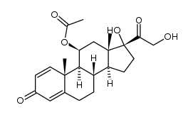 11β-乙酰氧基-17,21-二羟基孕甾-1,4-二烯-3,20-二酮 结构式