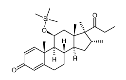 Androsta-1,4-dien-3-one, 16,17-dimethyl-17-(1-oxopropyl)-11-[(trimethylsilyl)oxy]-, (11β,16α,17β)- (9CI) 结构式
