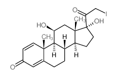 (11β)-11,17-二羟基-21-碘孕甾-1,4-二烯-3,20-二酮 结构式