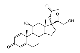 醋酸泼尼松龙17-乙酸酯 结构式