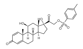11β,17,21-Trihydroxy-pregna-1,4-diene-3,20-dione 21-p-Toluenesulfonate 结构式