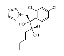 2-(2,4-二氯苯基)-1-(1H-1,2,4-三唑-1-基)-2,3-庚二醇 结构式