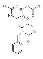 2-[(2-acetamido-6-phenylmethoxycarbonylamino-hexanoyl)amino]acetic acid 结构式