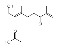 2,7-Octadien-1-ol, 6-chloro-3,7-dimethyl-, 1-acetate, (2E)- 结构式