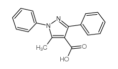 5-甲基-1,3-二苯-1H-吡唑-4-羧酸 结构式