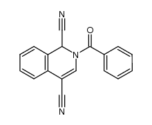2-苯甲酰基-1,2-二氢异喹啉-1,4-二腈 结构式