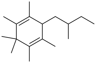1,2,3,3,4,5-六甲基-6-(2-甲基丁基)-1,4-环己二烯 结构式