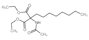 2-乙酰氨基-2-辛基丙二酸二乙酯 结构式