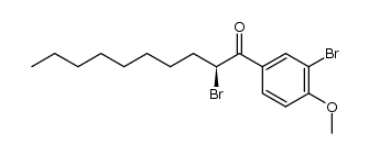 (2S)-2-溴-1-(3-溴-4-甲氧基苯基)-1-癸酮 结构式