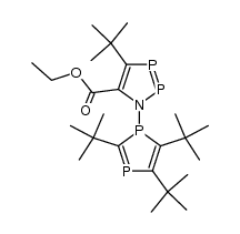 1H-1,2,3-Azadiphosphole-5-carboxylic acid, 4-(1,1-dimethylethyl)-1-[2,4,5-tris(1,1-dimethylethyl)-1H-1,3-diphosphol-1-yl]-, ethyl ester 结构式