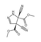 1H-Pyrazole-4,5-dicarboxylic acid, 4,5-dicyano-4,5-dihydro-, dimethyl ester, trans- (9CI) 结构式