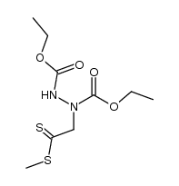 1,2-肼二羧酸-1-[2-(甲硫基)-2-硫代氧代乙基]-1,2-二乙酯 结构式