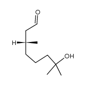 Octanal, 7-hydroxy-3,7-dimethyl-, (3R)- 结构式