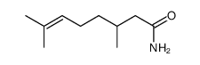 3,7-二甲基-6-辛烯酰胺 结构式