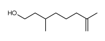 (3R)-3,7-二甲基-7-辛烯-1-醇 结构式