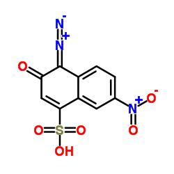 4-重氮基-3,4-二氢-7-硝基-3-氧代-1-萘磺酸 结构式