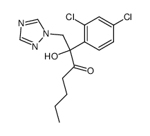 2-(2,4-二氯苯基)-2-羟基-1-(1H-1,2,4-三唑-1-基)-3-庚酮 结构式