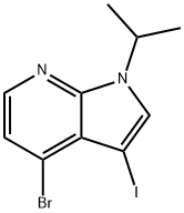 4-溴-3-碘-1-丙烷-2-基吡咯并[2,3-B]吡啶 结构式