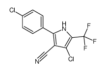 4-氯-2-(4-氯苯基)-5-(三氟甲基)-1H-吡咯-3-甲腈 结构式