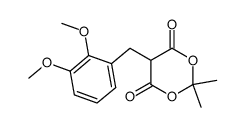 5-(2,3-二甲氧基苄基)-2,2-二甲基-1,3-二氧六环-4,6-二酮 结构式