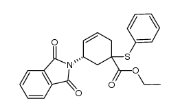 Ethyl (5S)-5-(1,3-dihydro-1,3-dioxo-2H-isoindol-2-yl)-1-(phenylthio)-3-cyclohexene-1-carboxylate 结构式
