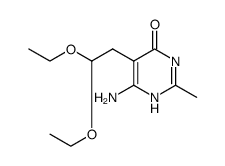 6-氨基-5-(2,2-二乙氧基乙基)-2-甲基-3H-嘧啶-4-酮 结构式