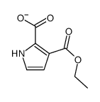 1H-Pyrrole-2,3-dicarboxylic acid, 3-ethyl ester 结构式
