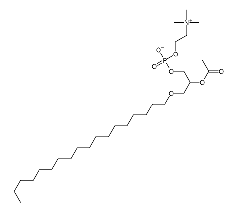 1-0-octadecyl 2-0-acetyl sn-glycero-3-phosphorylcholine 结构式