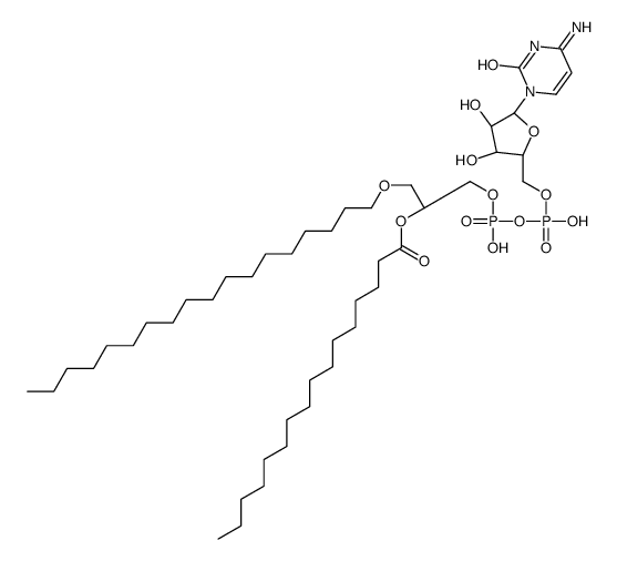 ara-CDP-1-O-octadecyl-2-O-palmitoyl-sn-glycerol 结构式