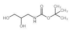 N-(2,3-二羟基丙基)氨基甲酸叔丁酯 结构式