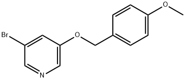 3-溴-5-(4-甲氧基苄氧基)吡啶 结构式