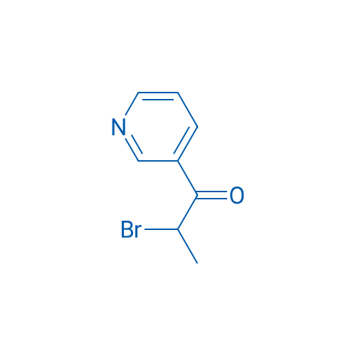 2-溴-1-(吡啶-3-基)-1-丙酮 结构式