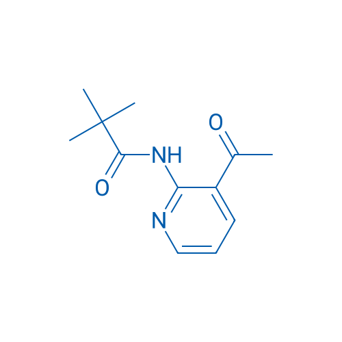 N-(3-乙酰吡啶-2-基)新戊酰胺 结构式