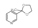 3-(2-METHYL-1,3-DIOXOLAN-2-YL)PYRIDINE 结构式