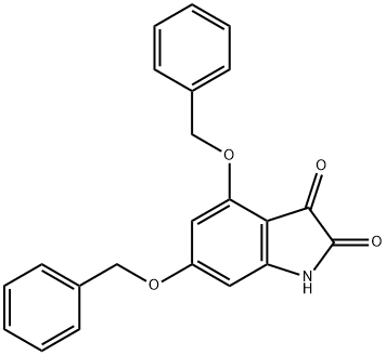 4,6-二(苄氧基)-1H-吲哚-2,3-二酮 结构式
