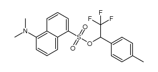 5-二甲氨基-1-萘磺酸 2,2,2-三氟-1-(4-甲基苯基)乙酯 结构式