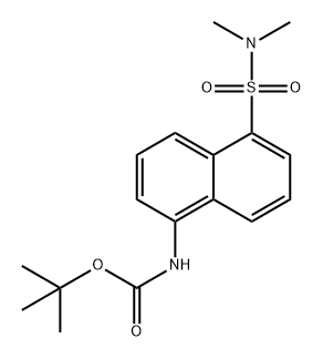 氨基甲酸 [5-[(二甲氨基)磺酰基]-1-萘基]- 1,1-二甲基乙酯 结构式