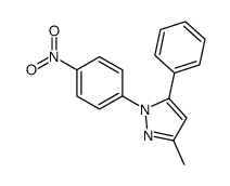 3-甲基-1-(4-硝基苯基)-5-苯基-1H-吡唑 结构式