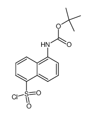 氨基甲酸[5-(氯磺酰基)-1-萘基]叔丁酯 结构式